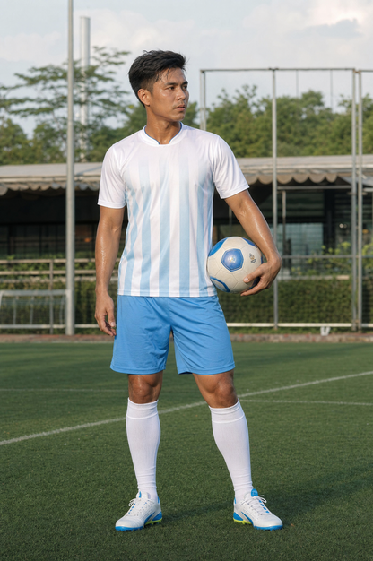 Gradient Soccer Jersey Set, Blank Short Sleeve Training Shirt