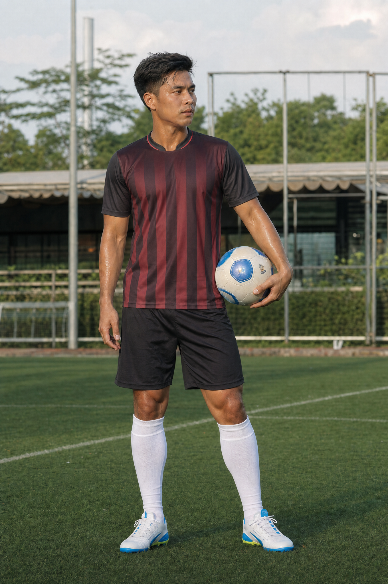 Gradient Soccer Jersey Set, Blank Short Sleeve Training Shirt