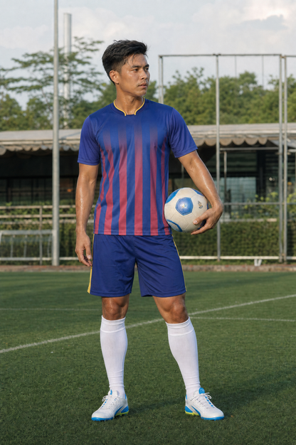 Gradient Soccer Jersey Set, Blank Short Sleeve Training Shirt
